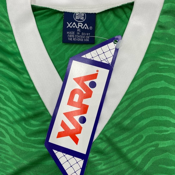 Xara Soccer Jersey T Shirt Mens XL Green White Made In Egypt. - Picture 2 of 11